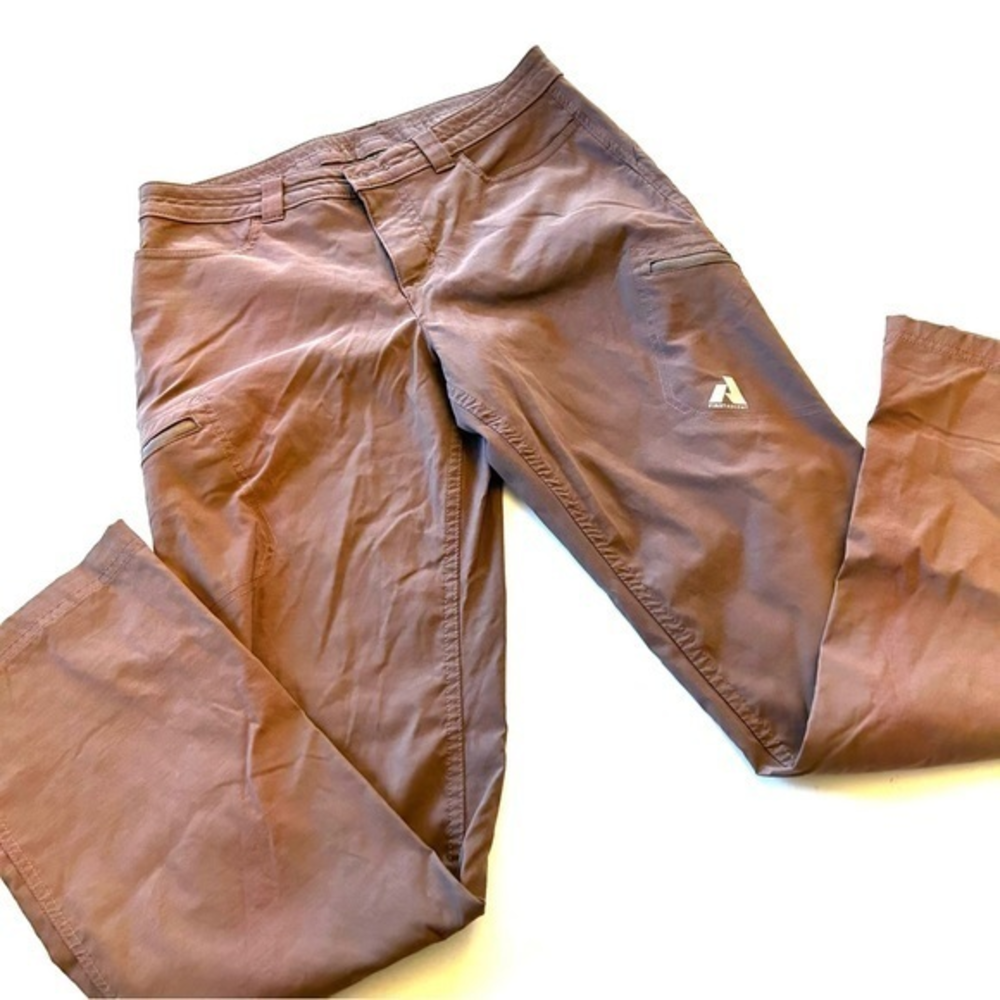 Womens Eddie Bauer First Ascent nylon guide‎ pants pink/mauve w zippers size 8